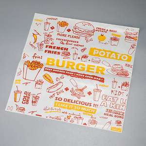 500 pièces de papier ciré de qualité alimentaire avec logo personnalisé imprimé, résistant à la graisse, pour sandwichs, 12x12 pouces - Product Image 5