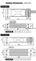 100kg banc échelle haute précision IP65 numérique RS232 sortie en alliage d'aluminium numérique parallèle faisceau cellule de charge simple point cellule de charge