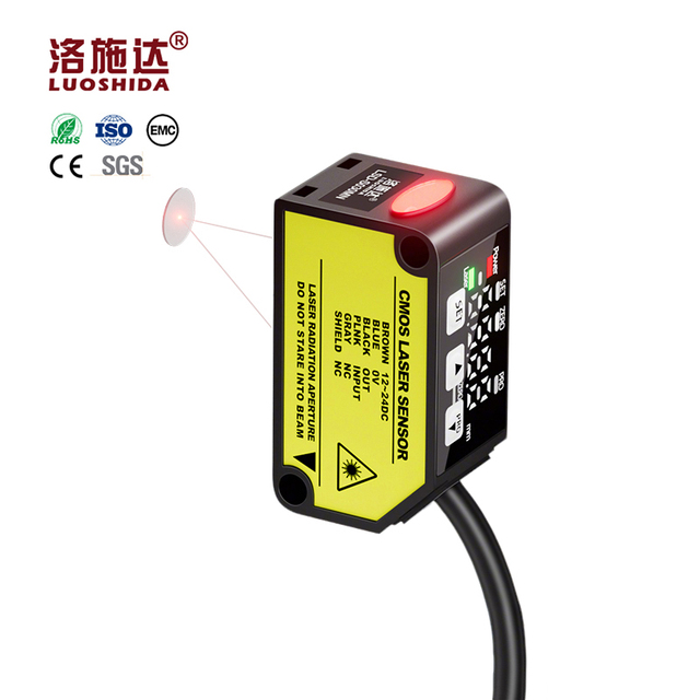 Laser Displacement Sensor High Precision Laser Shift Distance Sensor with 4 Output Modes 5 Measurement Ranges IP67 Protection