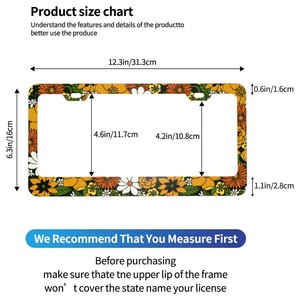 Schattige Hippie Kentekenplaat Frame Custom Aluminium Kentekenplaat Auto Accessoire Decoratieve Voorplaten Set