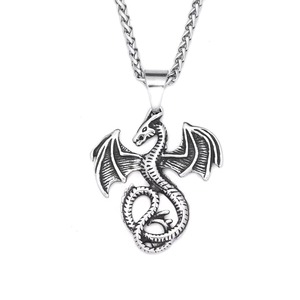 Yunnique – pendentif Dragon en argent tibétain pour hommes, collier de style Viking en forme d'animal, chaîne de pull, bijoux cadeau - Product Image 5
