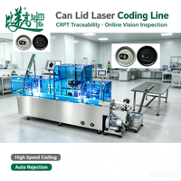 Machine de marquage laser à fibre à alimentation automatique haute efficacité pour le marquage de codes QR à extrémité ouverte facile et l'enregistrement fiable des données de production
