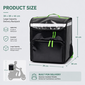 Bolsa de Entrega Isotérmica para Alimentos Fríos, Flores, Caja para Moto, Isotérmica para Llevar en la Espalda, Uber Eats, Caja de Poliéster - Product Image 3