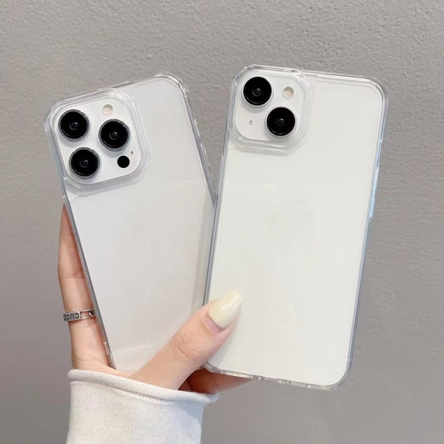 3D High Hardness Acrylic Clear Anti Yellow Phone Case for Iphone 16 Pro Max 15 Plus 14 17 Dust Proof Mesh Protective Phone Bags