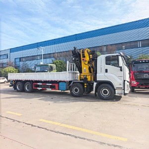 รถบรรทุกติดเครนไฮดรอลิกแบบพับได้ 5 แขน ขนาด 16 ตัน 8x4 จากโรงงาน - Product Image 1