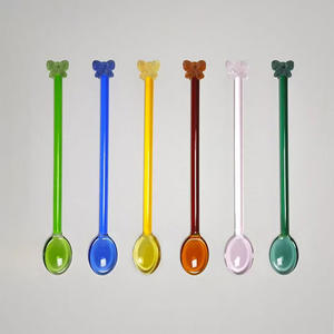 Accesorios de Bar, Pajitas Onduladas de Vidrio para Beber con Cepillo de Limpieza - Product Image 6