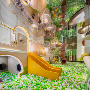 Équipement de jeux d'intérieur et d'extérieur commercial pour enfants, tout-petits et bébés avec piscine à balles, labyrinthe et jeux de rôle - Product Image 5