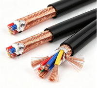 Kabel RVVP Terlindung dengan 2/3/4/5/6/7/8/10 Inti Konduktor Tembaga Murni Berlapis PVC untuk Jalur Kontrol dan Sinyal