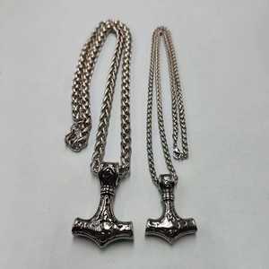 316L <span class=keywords><strong>Thor</strong></span> martillo collar Mjolnir vikingo amuleto martillo grande colgante joyería nórdica con cadena de acero inoxidable - Product Image 6