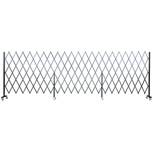 Barrière en métal <span class=keywords><strong>de</strong></span> fer noir avec 4 roues mobiles Sécurité Construction Garde-corps Entrepôt Barrières <span class=keywords><strong>de</strong></span> protection en acier - Product Image 3