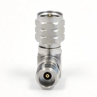 Adaptateur coaxial RF à angle droit 1,85/2,4-JWKG, mâle 1,85 mm vers femelle 2,4 mm, DC-50 GHz, connecteur à ondes millimétriques en acier inoxydable