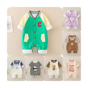 Wholesale long sleeve jumpsuit newborn baby clothes open stall autumn clothing jumpsuit baby children boys girls clothing