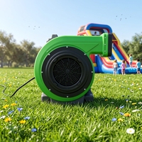 Souffleur Électrique Commercial AC de Haute Qualité 1500W 1800W 1.5HP, Haute Pression, Ignifuge IPX4, en Acier pour Châteaux Gonflables Commerciaux