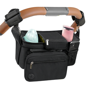 Sac Organisateur avec Porte-Gobelets Isothermes Grande Capacité Noir Kodra pour Poussette et Landau - Product Image 1