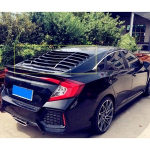 Car Side Rear <b>Window</b> Louver Shutter <b>Cover</b> Sport Style For Honda Civic Sedan 2016-2021 10th Gen Body Kit Car Accessories - Product Image 1