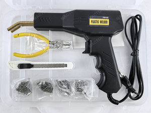 Pistolet de soudage plastique portable 50W, kit de réparation de pare-chocs de voiture, machine à souder le plastique, 200 agrafes - Product Image 2
