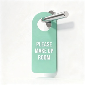 Porte-clés de porte en PVC personnalisé, panneau de signalisation pour chambre, pour la publicité des services d'entretien hôtelier, impression en gros - Product Image 1