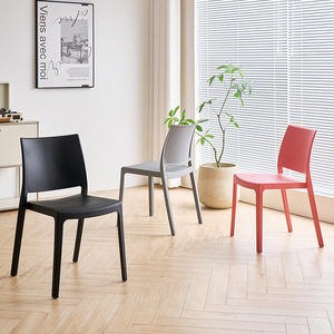 Chaise <span class=keywords><strong>de</strong></span> <span class=keywords><strong>salle</strong></span> à manger moderne empilable en plastique léger avec dossier coloré et solide pour la maison, le salon, la cuisine, la <span class=keywords><strong>salle</strong></span> à manger - Product Image 3