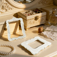 Cadre photo en résine style baroque en relief, peinture à l'huile DIY, décoration murale créative 3D pour la maison