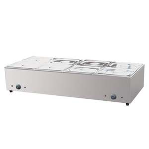 Matériel de cuisine : Bain-marie électrique en verre pour maintien au chaud des aliments, avec écran de présentation, pour buffet et soupes, en fer, 2.8KW - Product Image 4