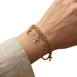 Pulsera de Acero Inoxidable con Diseño Exclusivo, Protección, Incrustaciones de Fibra de Carbono, Regalo Navideño para Mujer, Libre de Níquel - Product Image 5