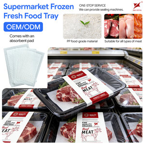 ถาดบรรจุภัณฑ์แบบซ้อนได้สำหรับอาหาร ปรับแต่งได้ตามต้องการ สำหรับเนื้อสัตว์ อาหารทะเล วัสดุ PP สำหรับผลิตภัณฑ์สดแช่เย็นและแช่แข็ง - Product Image 3