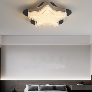 Plafonnier LED moderne et créatif en gros, modèle étoile, abat-jour en résine ondulée, pour <span class=keywords><strong>chambre</strong></span> à coucher - Product Image 5