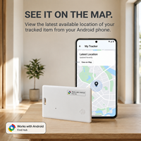 Traceur de cartes avec alarme sonore 100 dB, étanche IP6X, pour Android, localisateur d'objets en plastique pour bureau et maison