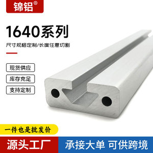 Riel Guía de Perfil de Aluminio 1640, Riel Deslizante Lineal Industrial Estándar Europeo, Anodizado en Óxido de Plata, Aleación 6063 - Product Image 2