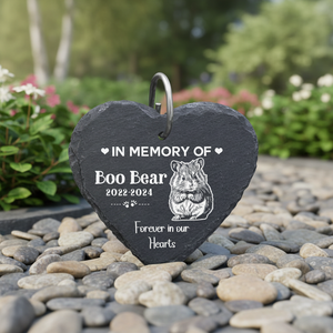 Cadeau personnalisé pour le jardin : Hamster Souvenir Personnalisé – Nos Cœurs pour Toujours – Cadeau <span class=keywords><strong>d</strong></span>'extérieur pour les proches, pour la perte <span class=keywords><strong>d</strong></span>'un animal de compagnie - Product Image 6