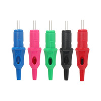 Stylos adaptateurs à pointe tatouage de style nouveau pour l'exportation ; Outil de pratique pour débutants ; Aiguilles colorées, 10 pièces par paquet