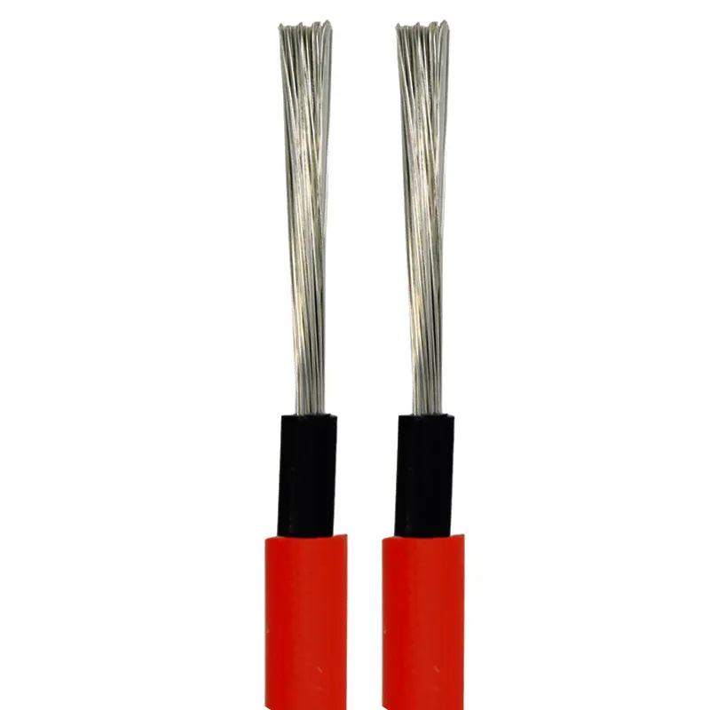 Red Black 0.6/1 KV Battery DC PV Solar Power Cable Wire 2.5mm2 solar panel wire for power systems