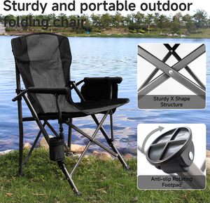 Chaise de camping pliable légère et portable, idéale pour la plage et la pêche, avec porte-gobelet et sac de transport – Vente en gros - Product Image 5
