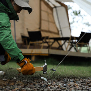 Marteau de tente Hike Mount avec manche en hêtre, tête en cuivre et acier inoxydable, pour camping et alpinisme, avec crochet - Product Image 2