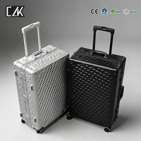 Valise de voyage en aluminium aviation moulé sous pression motif écailles de dragon 20/24 pouces, bagage à main OEM ODM, ensemble de bagages