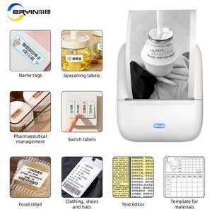 <span class=keywords><strong>Mini</strong></span> autocollant de poche intelligent sans fil personnalisé, étiquette d'impression sans encre BT mobile, imprimante thermique portable à dents bleues - Product Image 4