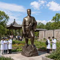 Statue médicale en résine, fibre de verre et bronze des dix meilleurs médecins célèbres pour l'affichage de la thérapie par acupuncture et ventouses
