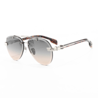 Lunettes de soleil optiques de prescription de marque de luxe unisexe en titane et acétate rétro à la mode, logo personnalisé de haute qualité