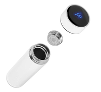 Botol air pintar, termos Stainless Steel 450ml dengan cangkir termal, termos Stainless Steel, suhu Led