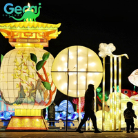 GECAI Chinese Festival traditionelle dekorative wasserdichte Seiden laterne im Freien