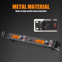 Sistem Monitor In-Ear Nirkabel DT-J01 2-Kanal 4 Bodypack dengan Lampu LED, Mikrofon Logam, Jangkauan 250Ft untuk Panggung & Studio