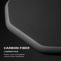 Raquette de pickleball haut de gamme en fibre de carbone 3K, pressée à chaud, monobloc, avec noyau en mousse EPP haute densité et structure Booster