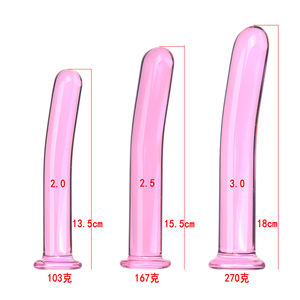Rosa und schwarz gebogene Glas dildos weiblicher Mastur bator <span class=keywords><strong>Anal</strong></span> Expansion Massage <span class=keywords><strong>Anal</strong></span> Dilatator Sexspielzeug - Product Image 3