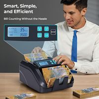 Compteur de billets Huaen H-307, compteur de billets en AUD, machine de comptage de billets haute vitesse, 1100 billets/min, avec écran LCD