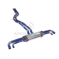 Échappement en alliage de titane de qualité supérieure de 1,5 mm d'épaisseur avec silencieux à soupape électrique pour Audi RS Q8 4.0T Finition or/bleu - Airon