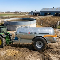 Distributeur d'engrais liquide compact à essieu unique avec boîte de vitesses et prise de force, réservoir de boue sous vide 10000L, haute productivité pour ferme familiale