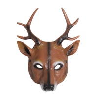 Masque intégral de cerf pour cosplay, accessoires de costume en mousse PU, pour Halloween, Noël, livraison rapide