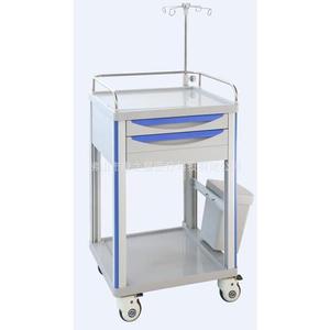 Carrito de infusión Kang Zhi Xing IV de 590*470*920 mm, 2 niveles con bandeja y contenedor de residuos para uso hospitalario - Product Image 2