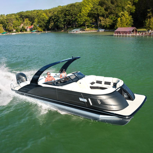 Bateau de pêche à ponton en aluminium de luxe Kinocean <span class=keywords><strong>2022</strong></span> avec <span class=keywords><strong>moteur</strong></span> <span class=keywords><strong>hors</strong></span>-<span class=keywords><strong>bord</strong></span>, <span class=keywords><strong>meilleur</strong></span> yacht, expériences de pêche de luxe - Product Image 1