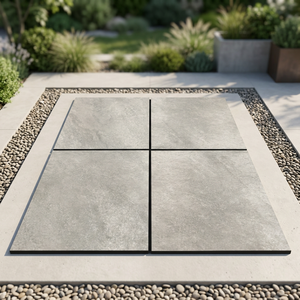 Dalles de pavage extérieures en porcelaine Vistaar de 20 mm d'épaisseur, 600x900 mm, gris pierre martelé, haute résistance, rectifiées, pour aménagement de jardin, carreaux de céramique - Product Image 4